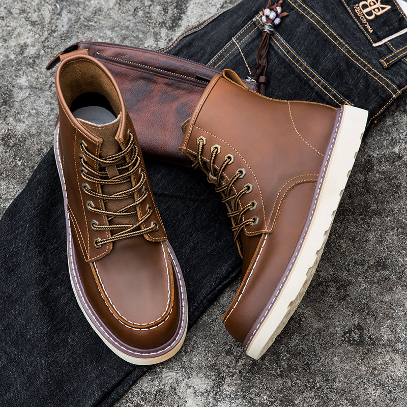 Men's chukka boots on a natural background, emphasizing their suitability for casual wear