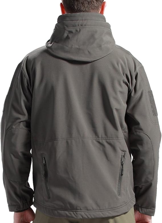 Windproof men's activewear set with waterproof outdoor jacket & durable tactical pants.