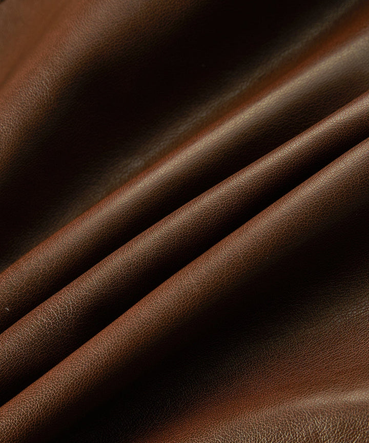 Collection of men's winter aviator PU leather jackets in various shades of brown, shearling details