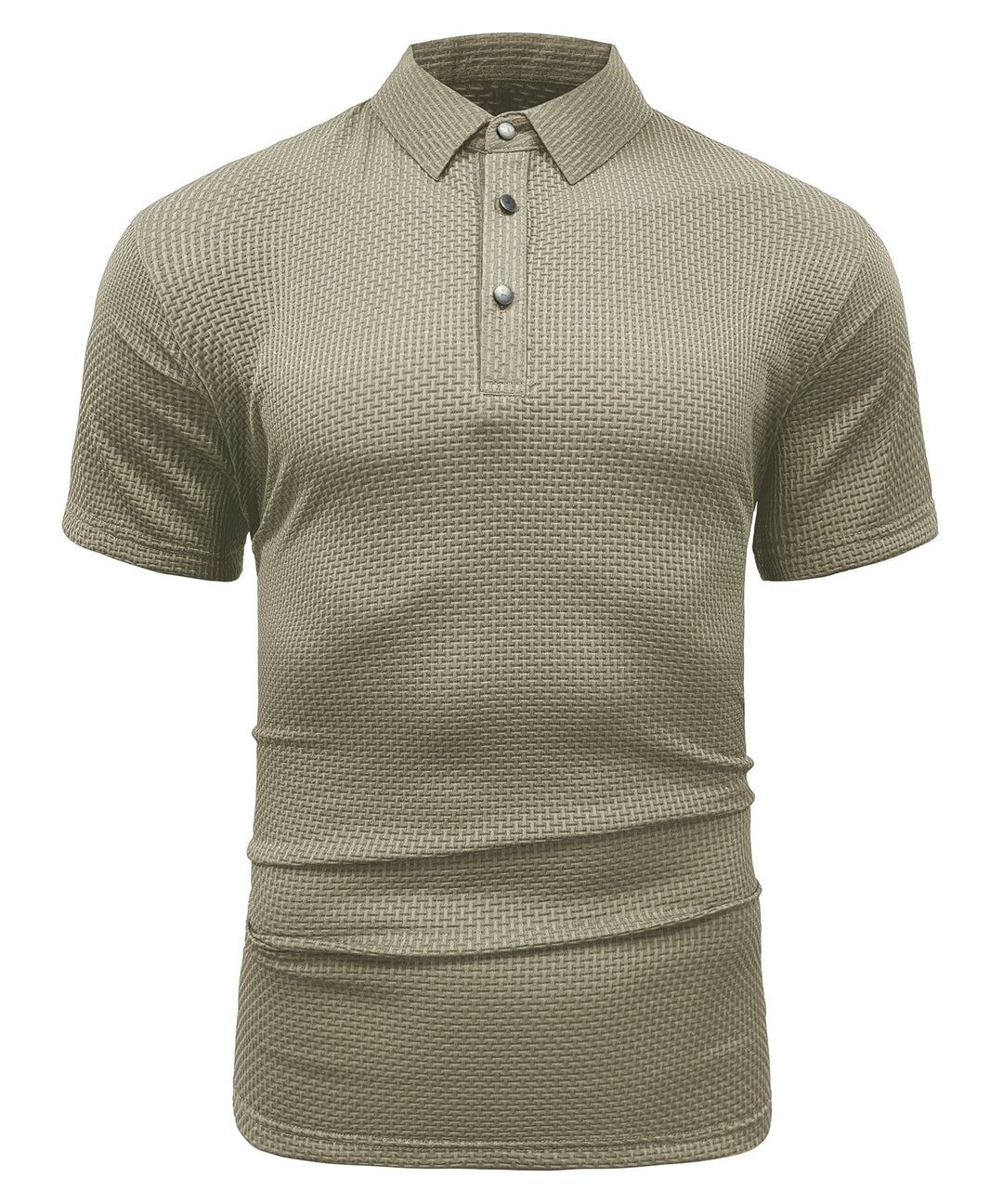 Wrinkle-free polo shirt for men in a vibrant royal blue, made from performance nylon-spandex blend