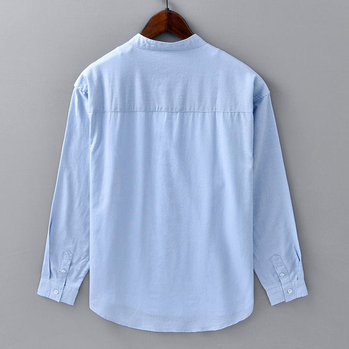 Men's Casual Linen Shirt with Chest Pocket - Lexians