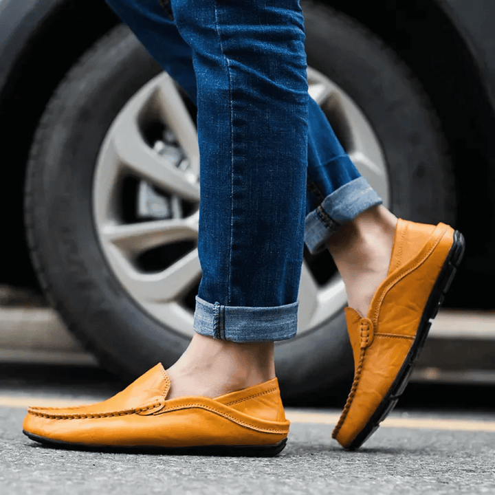 Men's Luxury Italian Leather Moccasins - Slip - On Shoes - Lexians