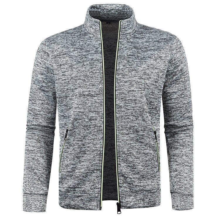 Soft men's lightweight fleece jacket, perfect for layering. Casual outerwear for cool spring and autumn days.