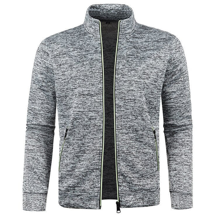 Soft men's lightweight fleece jacket, perfect for layering. Casual outerwear for cool spring and autumn days.