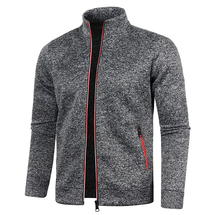 Men's zippered lightweight outdoor jacket, designed for cool weather protection. Essential for travel and active use.