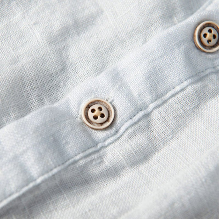 Men's Short Sleeve Half Button Shirt