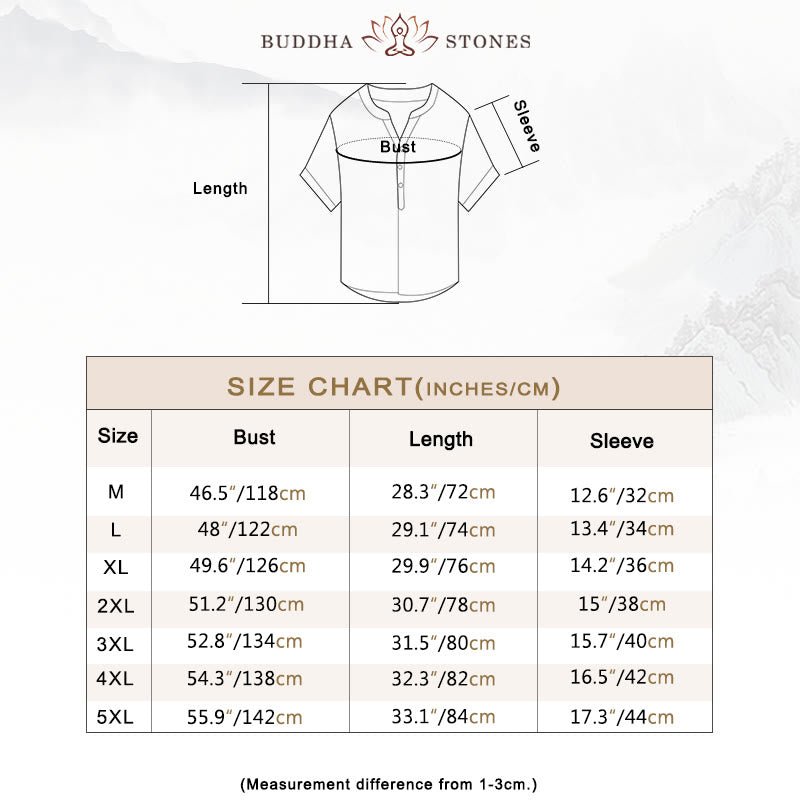 Men's Short Sleeve Half Button Shirt