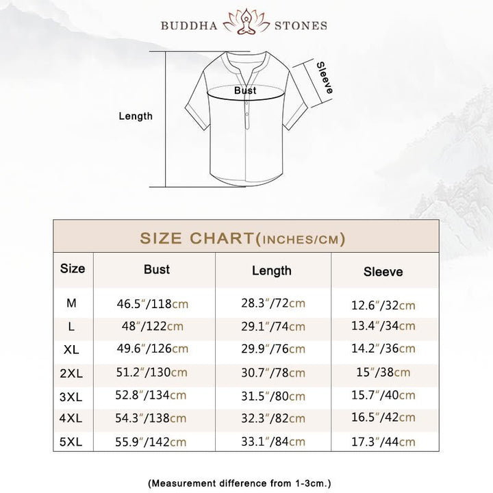 Men's Short Sleeve Half Button Shirt