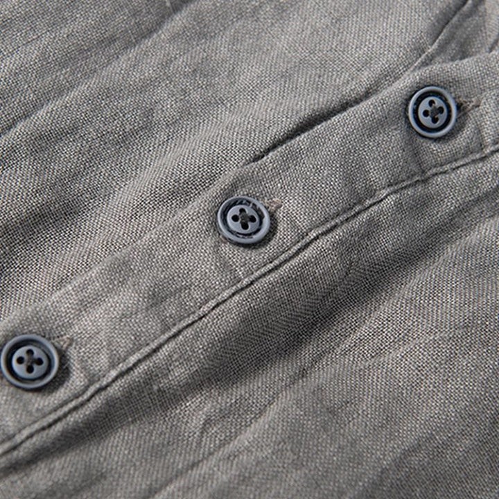 Men's Short Sleeve Half Button Shirt