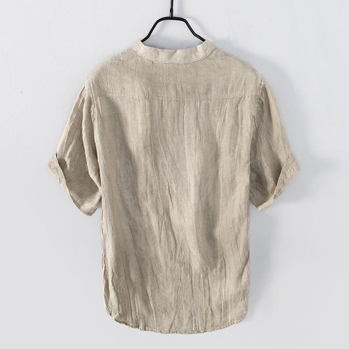 Men's Short Sleeve Half Button Shirt