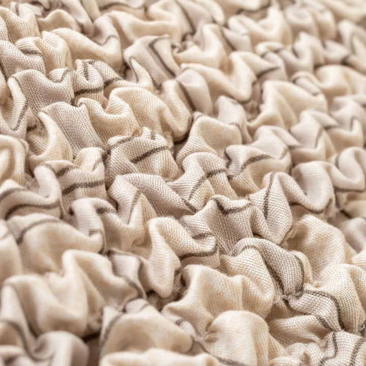 "Microfiber 3-seater sofa slipcover in various colors, showcasing a snug fit and elegant texture for enhanced decor."