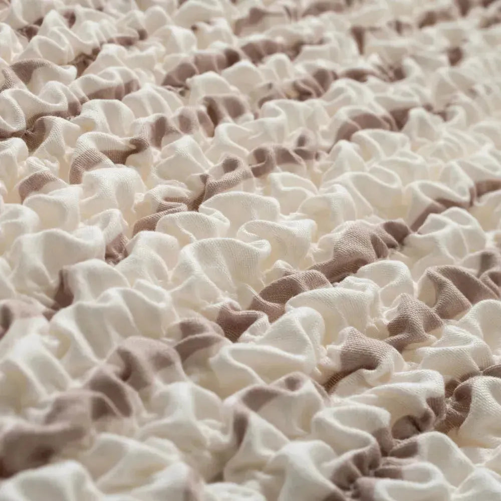 "Microfiber 3-seater sofa slipcover in various colors, showcasing a snug fit and elegant texture for enhanced decor."