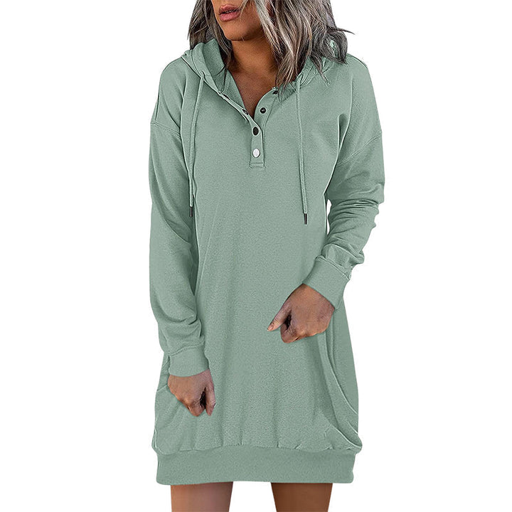 Valeria minimalist long hoodie for women, perfect for casual wear, offering comfort & modern style.