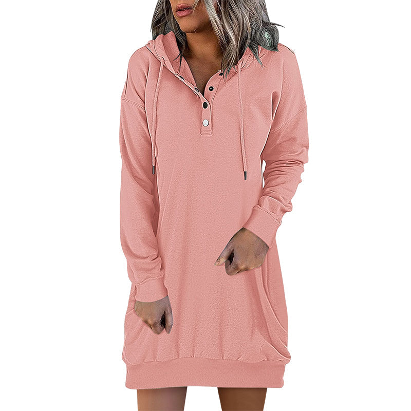 Versatile Valeria long hoodie for women, a stylish minimalist pullover perfect for loungewear.