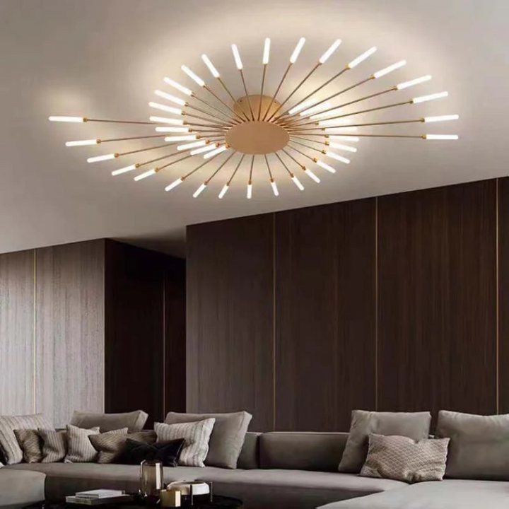 Modern large LED ceiling light for bright home illumination.