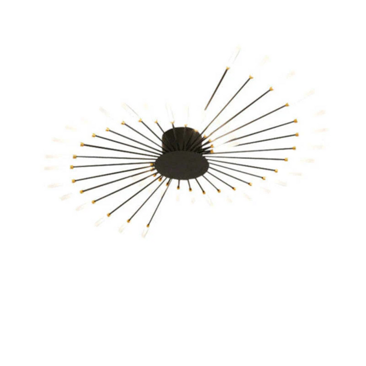 Large black LED ceiling lamp, a minimalist touch for bedrooms.