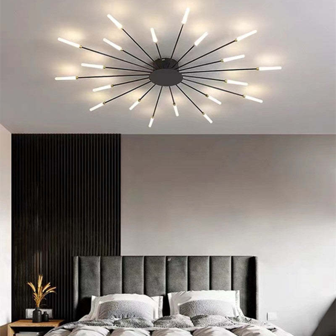 Luxurious gold LED ceiling light for stylish home decor & bright illumination.