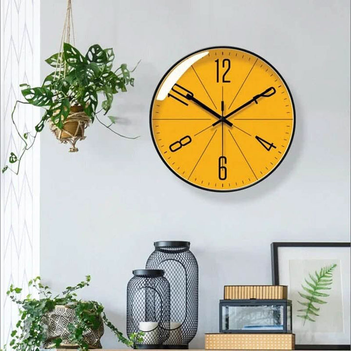 Minimalist modern Nordic wall clock, silent and stylish design, great for contemporary home decor.