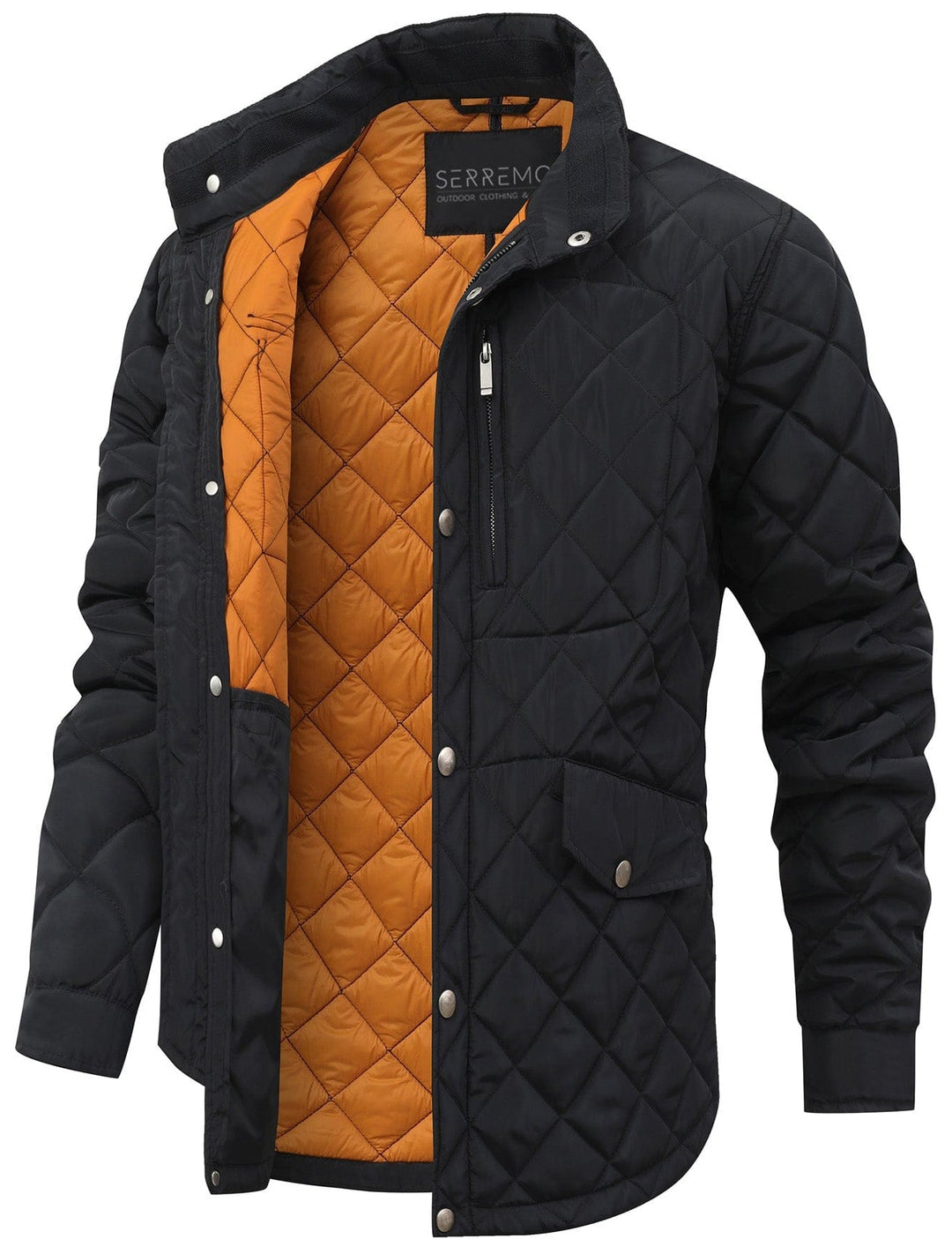 Modern quilted vest for women, black, front view, perfect for layering and outerwear.
