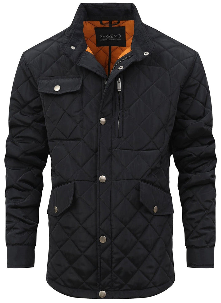 Fashionable women's quilted vest, close-up of zipper and collar details, modern outerwear.