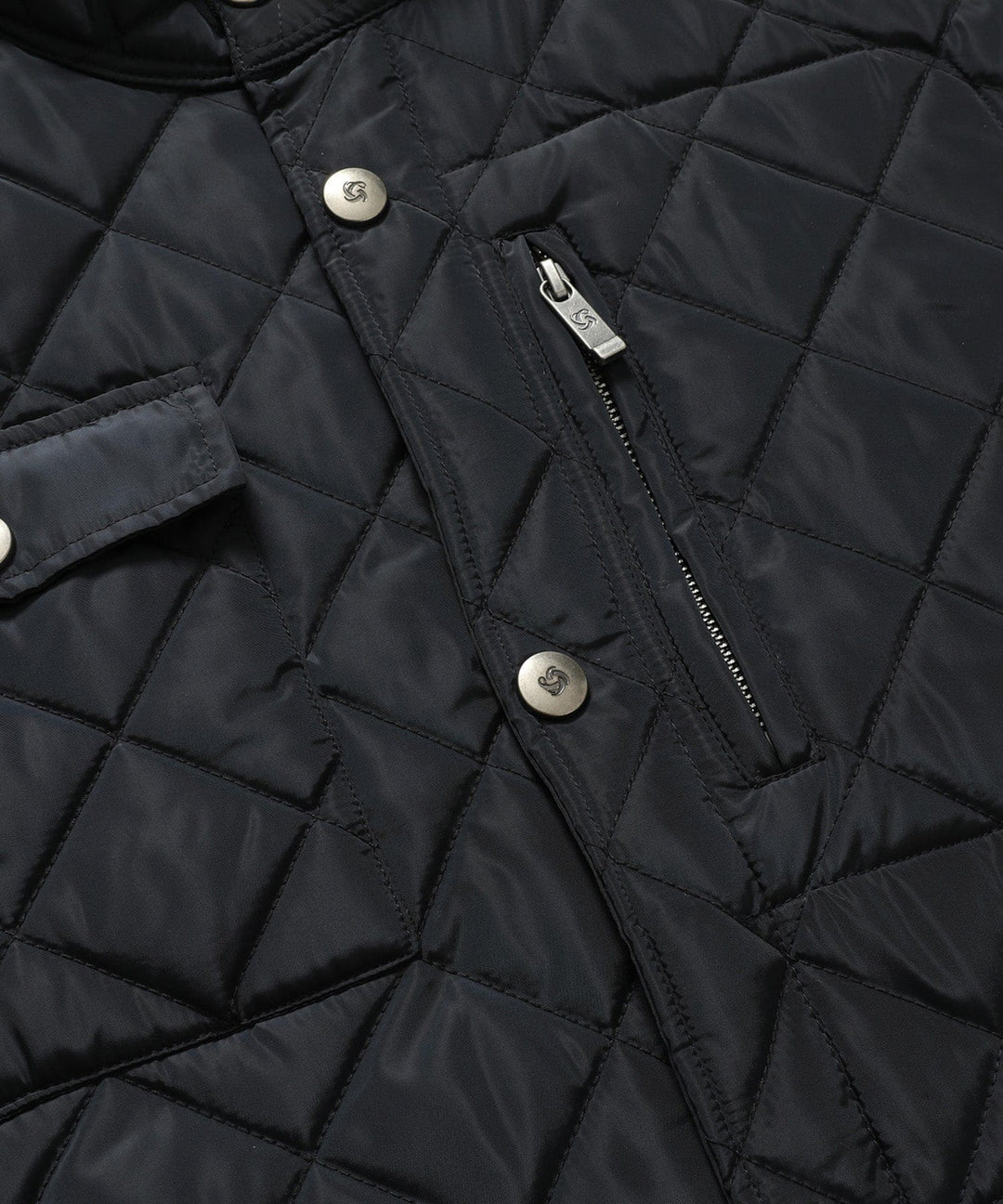 Back view of a women's modern quilted vest in olive green, highlighting the comfortable design.