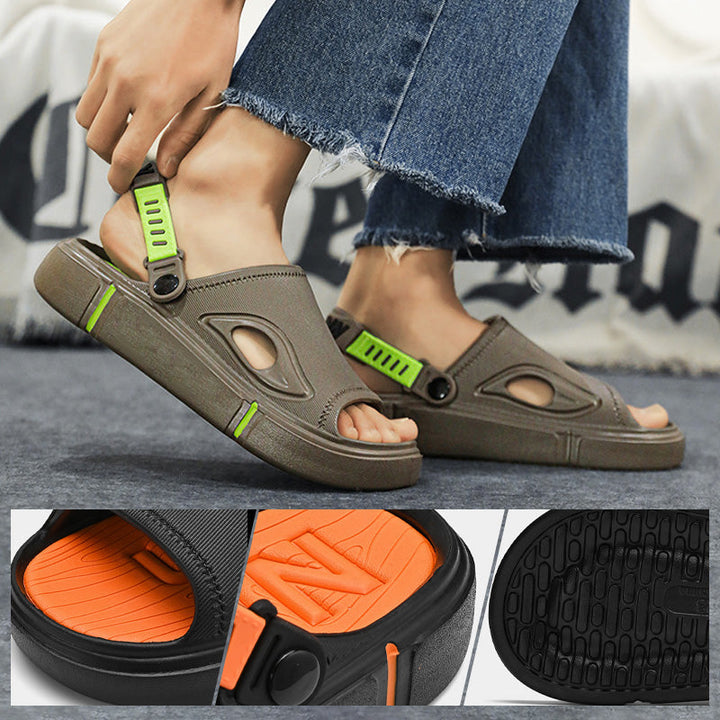 Stylish men's beach & pool sandals for ultimate summer comfort.