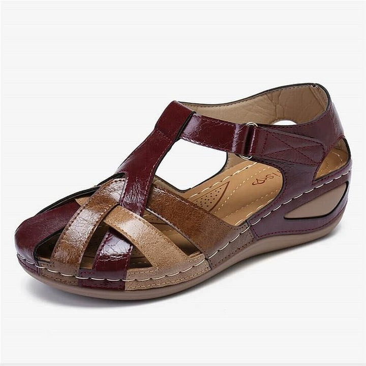 Women's orthopedic comfort sandals, Sophia, offering daily foot support & pain relief with ergonomic design.