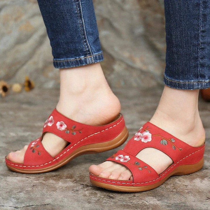 Summer-ready Florina floral orthopedic sandals for women, designed for arch support & pain relief.