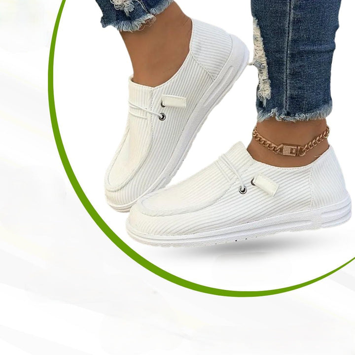 Comfortable slip-on orthopedic women's shoes. Supportive casual sneakers for all-day foot health & pain relief.