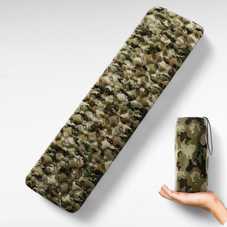 Comfortable backpacking air mattress, lightweight inflatable sleep pad for portable outdoor camping.