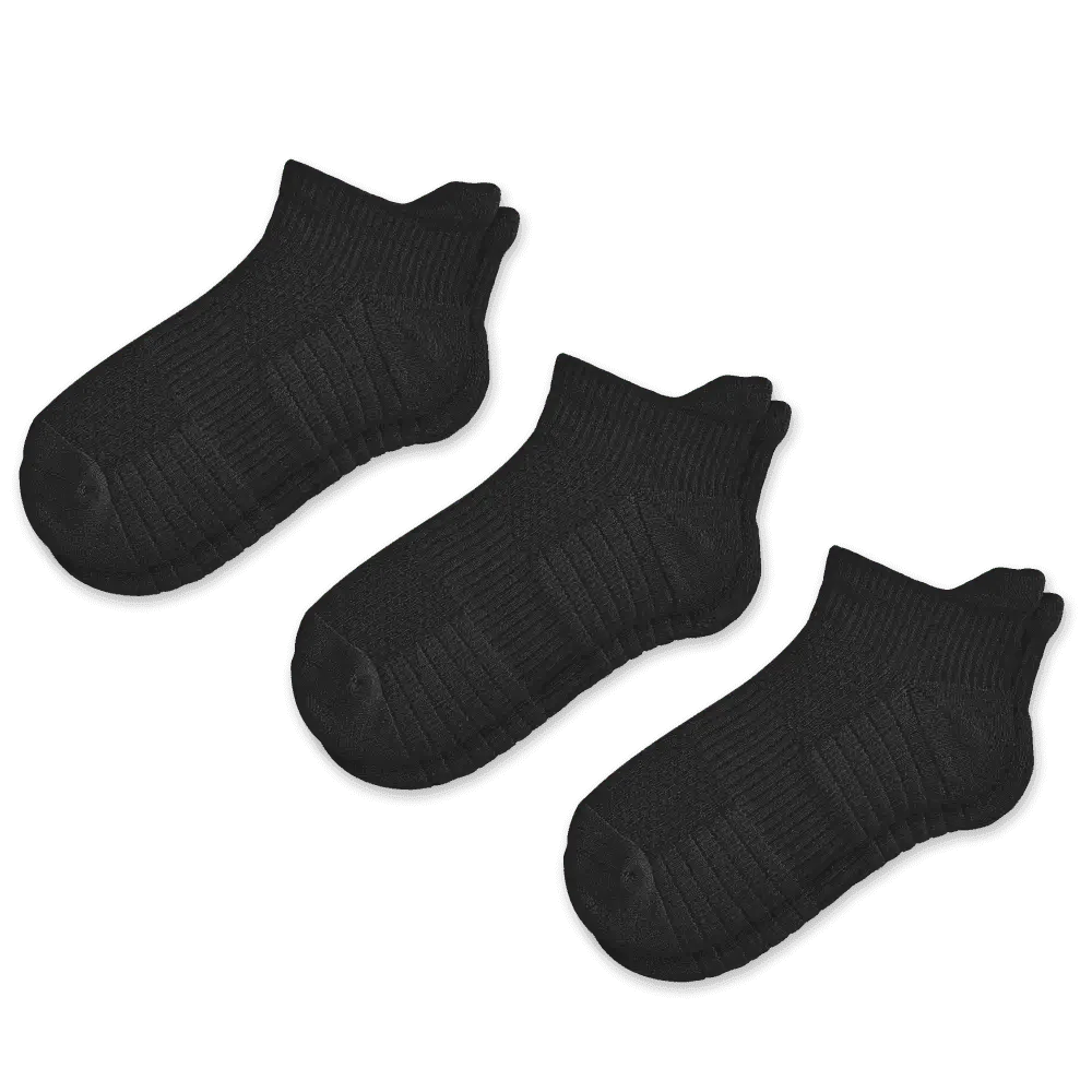 Lifestyle image of someone walking outdoors wearing unisex ankle compression socks for comfort