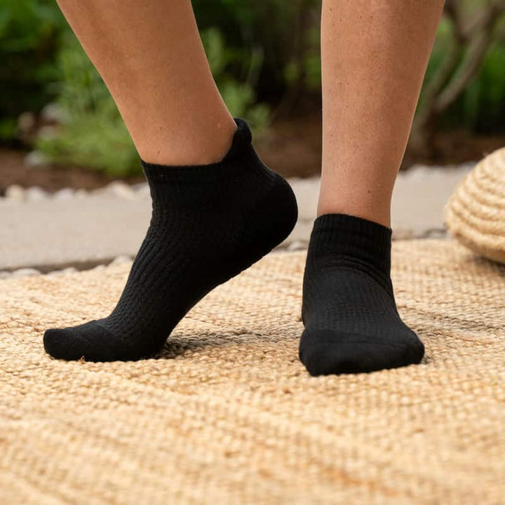 Unisex ankle compression socks in white, ideal for daily wear, athletic activity & foot health