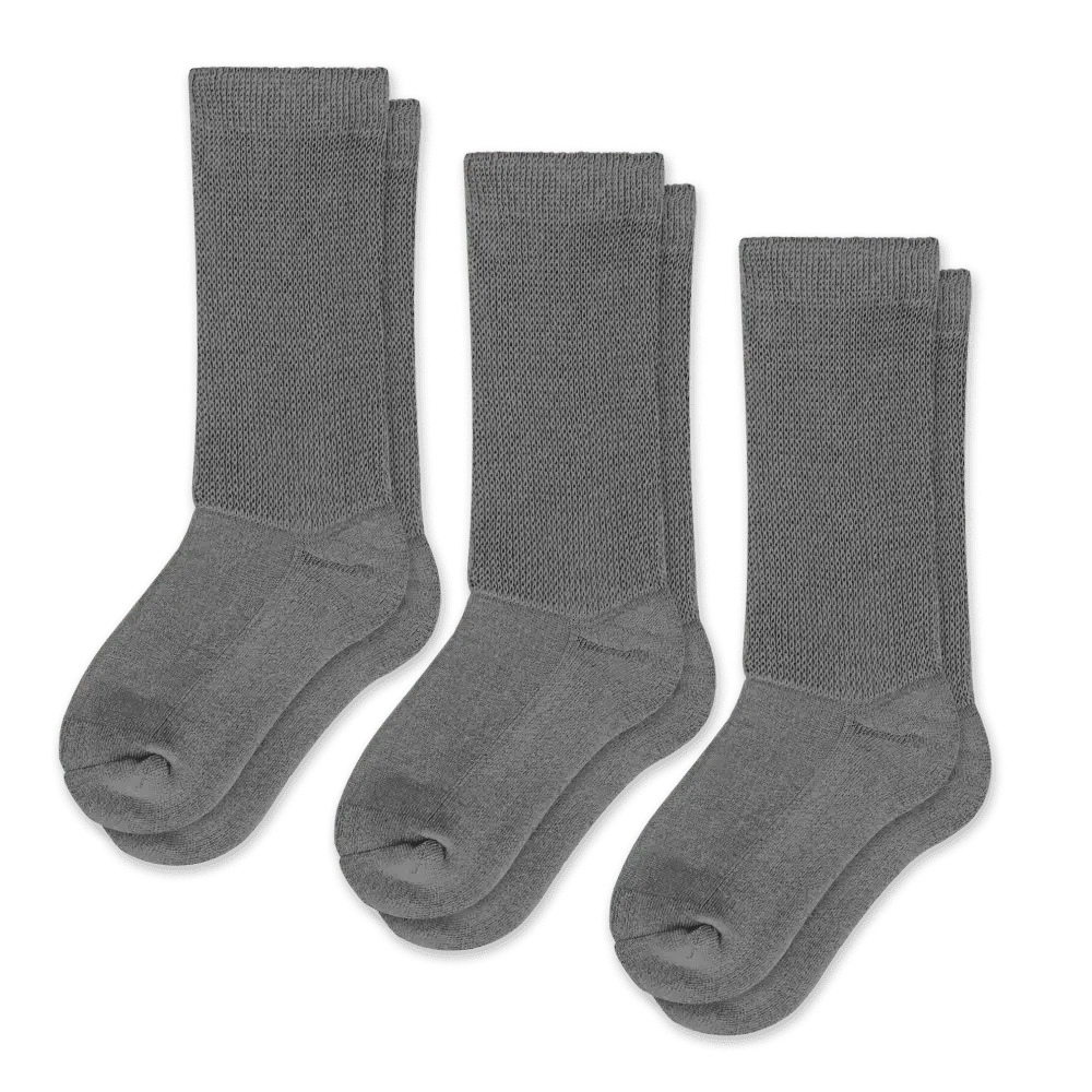 Everyday gray comfort socks, perfect for circulation and suitable for all genders