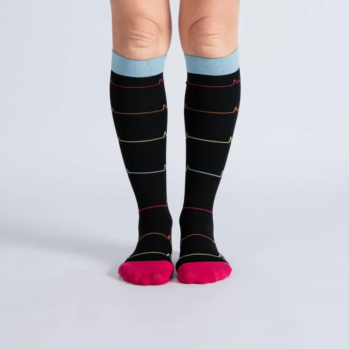 Pair of midnight pink unisex gentle compression socks for improved circulation and comfort