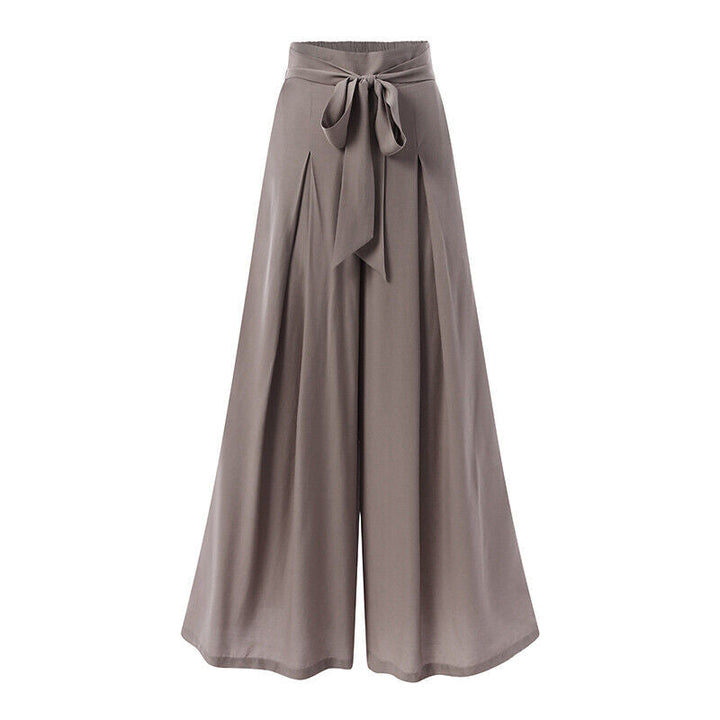 Sophisticated plus-size wide-leg work pants, high-waisted for women's professional and formal outfits.