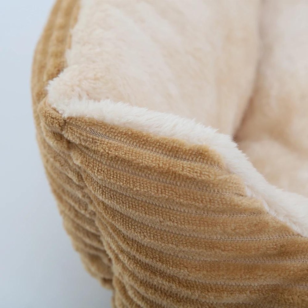 Cozy plush pet bed for puppies & dogs. Washable, soft dog bed ensures ultimate comfort & relaxation.