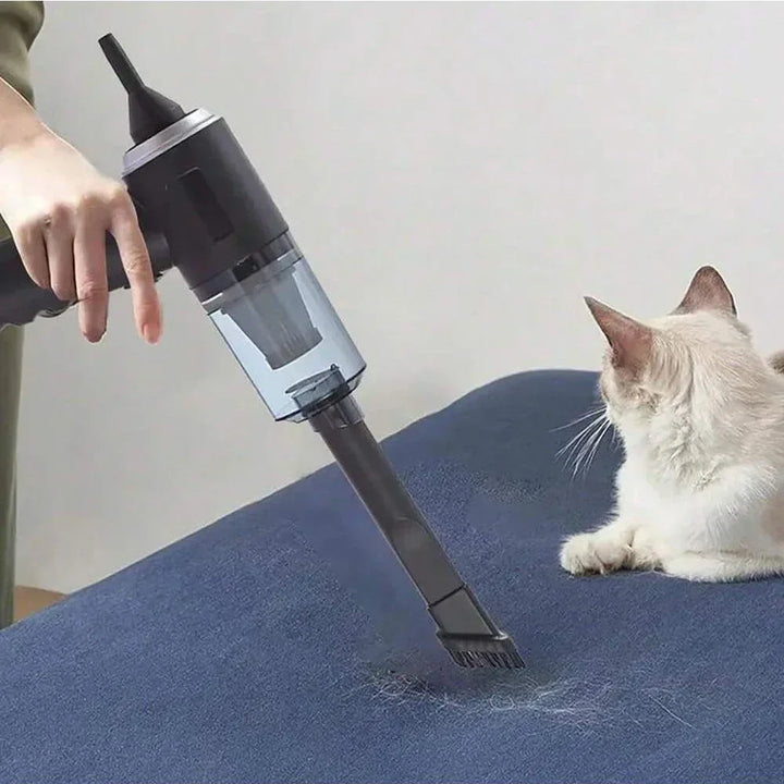 Compact portable cordless vacuum cleaner, lightweight with powerful suction for wireless cleaning anywhere.
