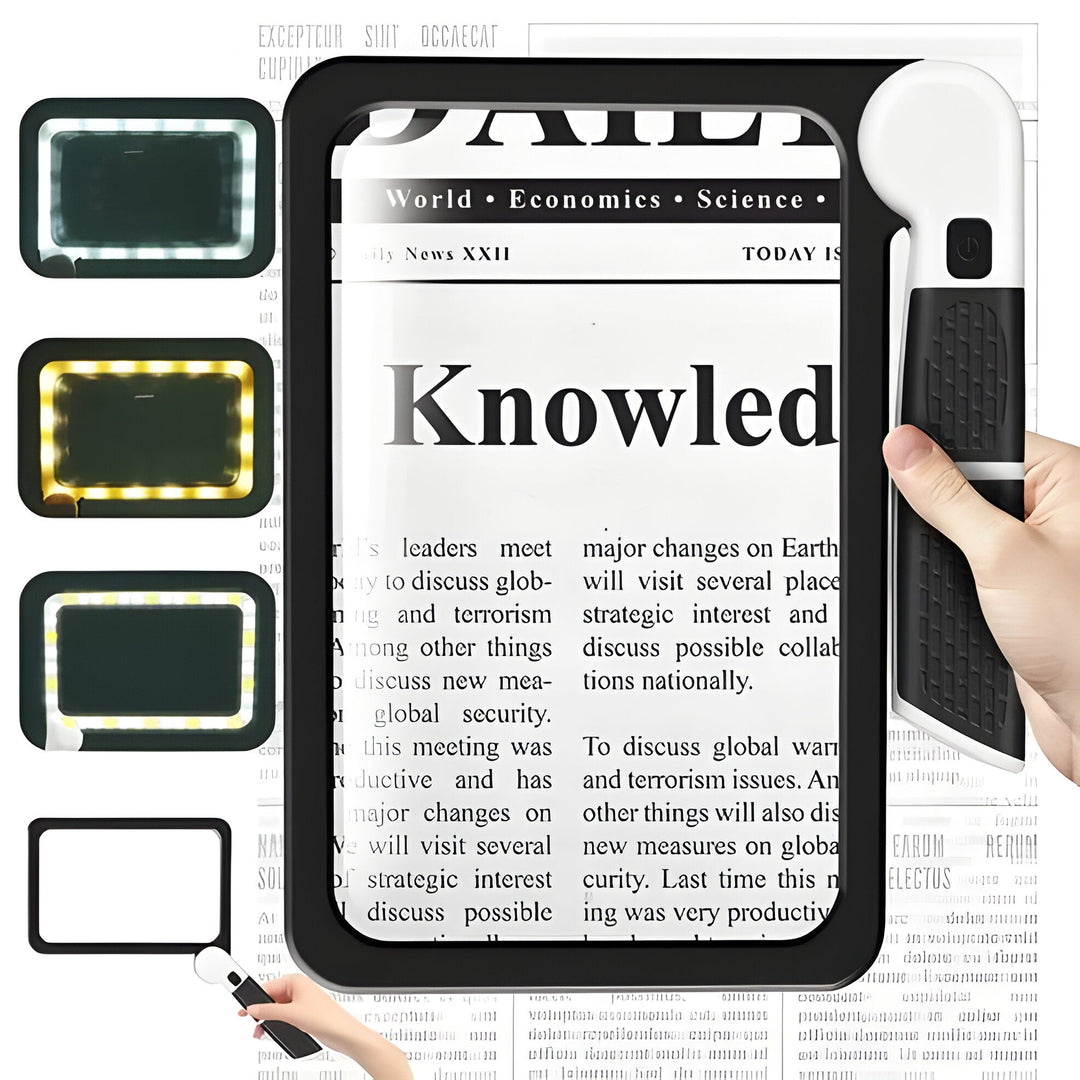 Versatile LED illuminated magnifier for detailed crafts, reading maps, and precise hobby work. Clear lens.