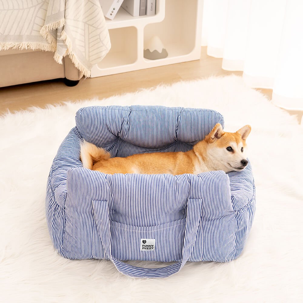 Portable Pet Booster Dog Car Seat Bed with Safety Harness - Lexians