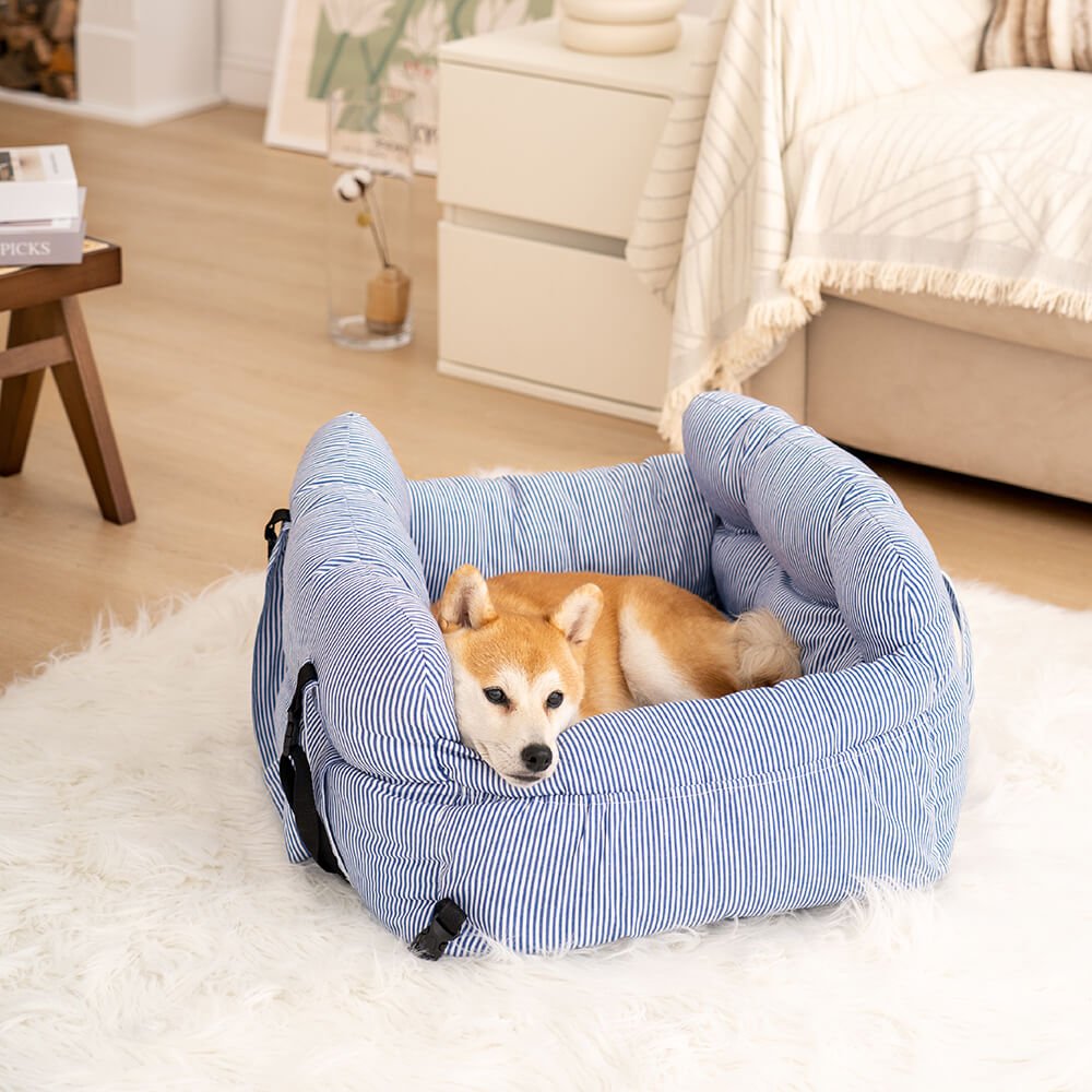 Portable Pet Booster Dog Car Seat Bed with Safety Harness - Lexians