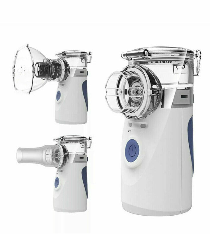 Quiet portable ultrasonic nebulizer. Personal care device for respiratory conditions like asthma & bronchitis.