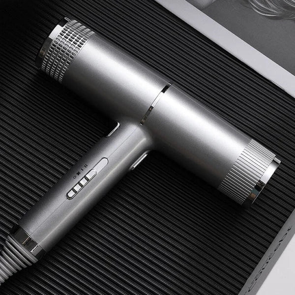 Anion technology hair dryer for smooth, shiny hair; professional high-speed drying and frizz control.