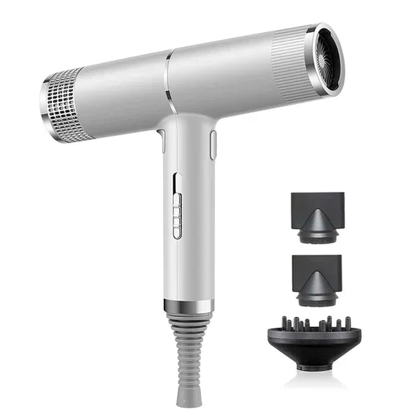 Achieve salon-quality hair with this ultra-light, fast-drying hair dryer with anion frizz control.