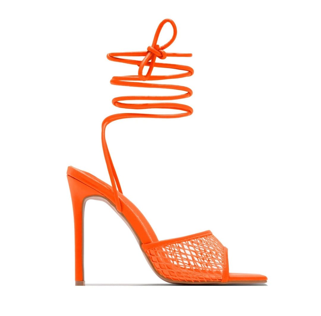 Women's elegant pointed toe pumps with lace-look design & comfortable block heel. Perfect dress or party shoes.