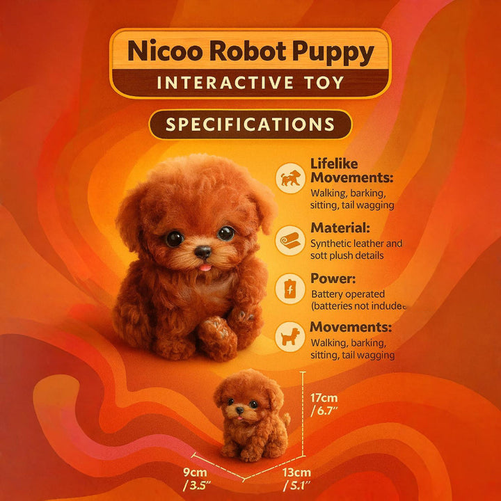 Engaging interactive puppy robot, a realistic electronic walking dog toy bringing joy to kids.