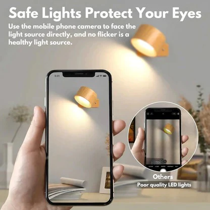 Rechargeable LED light, 360-degree rotation, magnetic mount, perfect for task or ambient light.