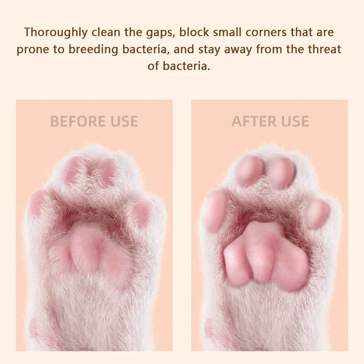 Rechargeable pet hair trimmer for paws and ears with ergonomic design, LED light, and low-noise operation, ideal for grooming