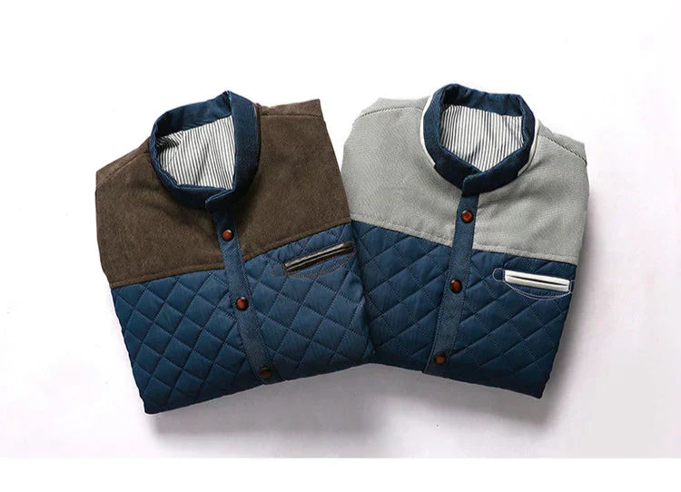 Versatile men's retro windbreaker outerwear, slim fit with a modern stand-up collar for daily fashion.