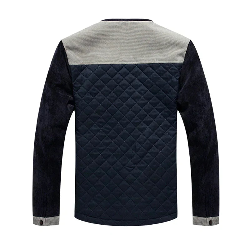 Durable men's retro windbreaker jacket, stand-up collar, ideal for active casual wear in spring & fall.