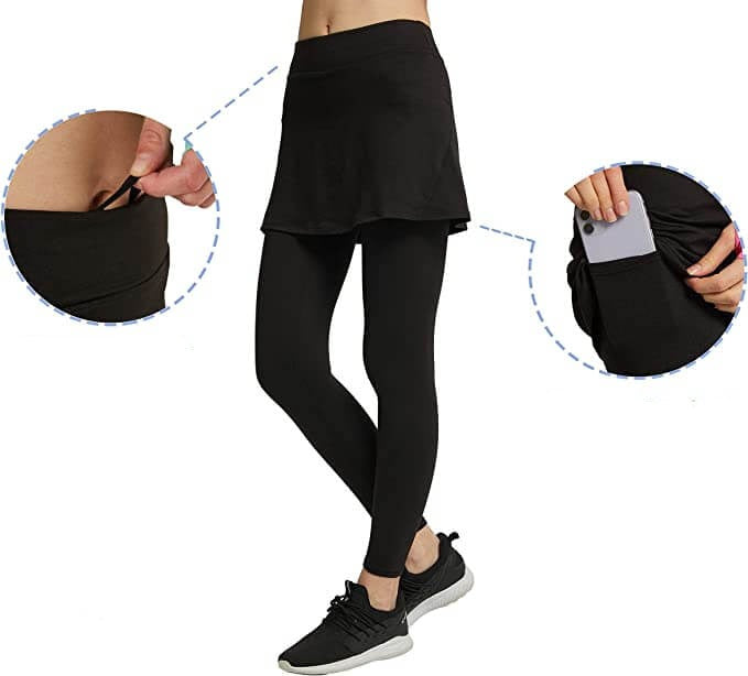 Versatile women's athleisure skirted leggings, ideal for casual wear & workouts.